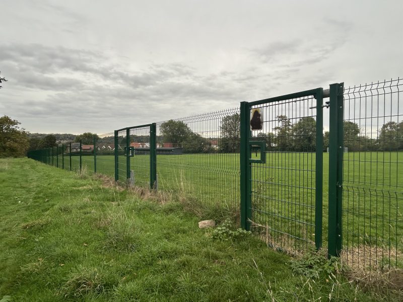 Part of the new perimeter fence