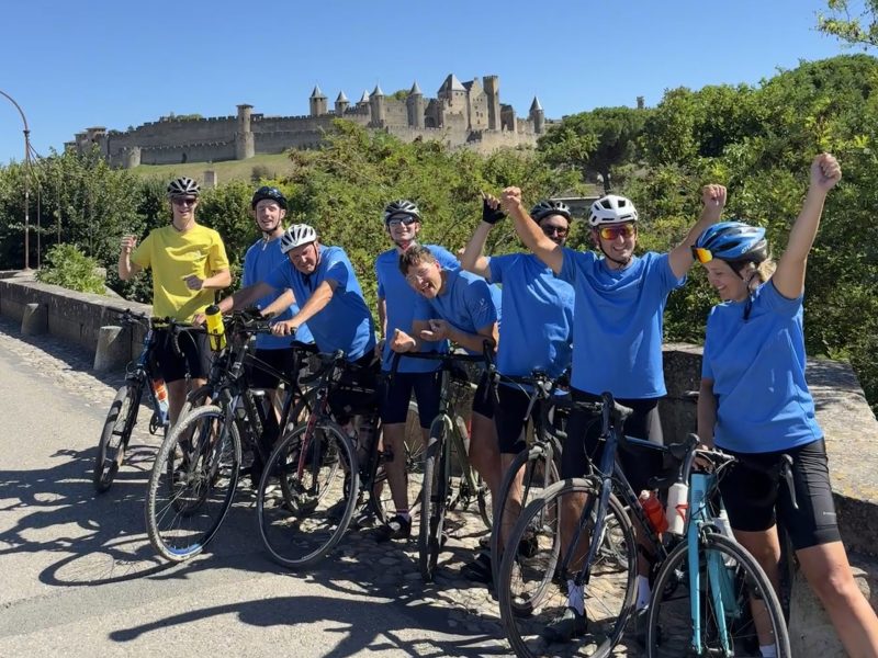 The cyclists arrive in Carcassone