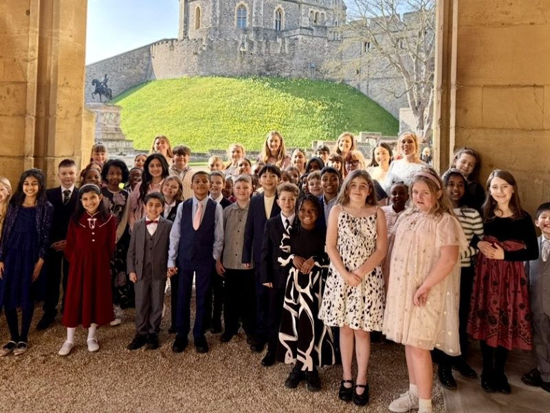 Staff and pupils from Badock's Wood school visited Windsor Castle