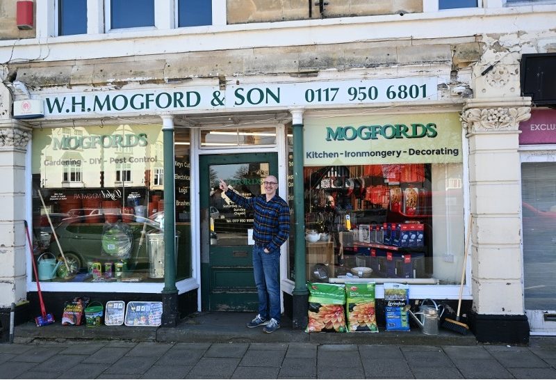Boss Ben Hann at the reopened Mogfords Photo: Westbury on Trym Society