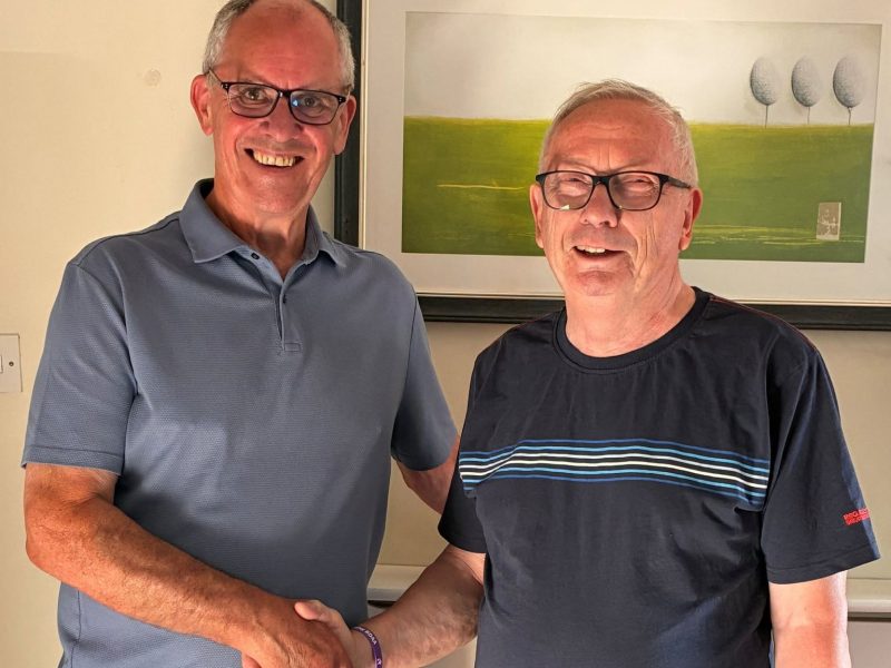 William O'Neill, left, with Tony Hall